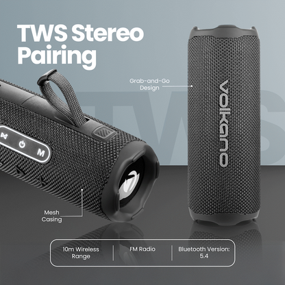 Volkano London Series Bluetooth Speaker - Black | VK-3145-BK