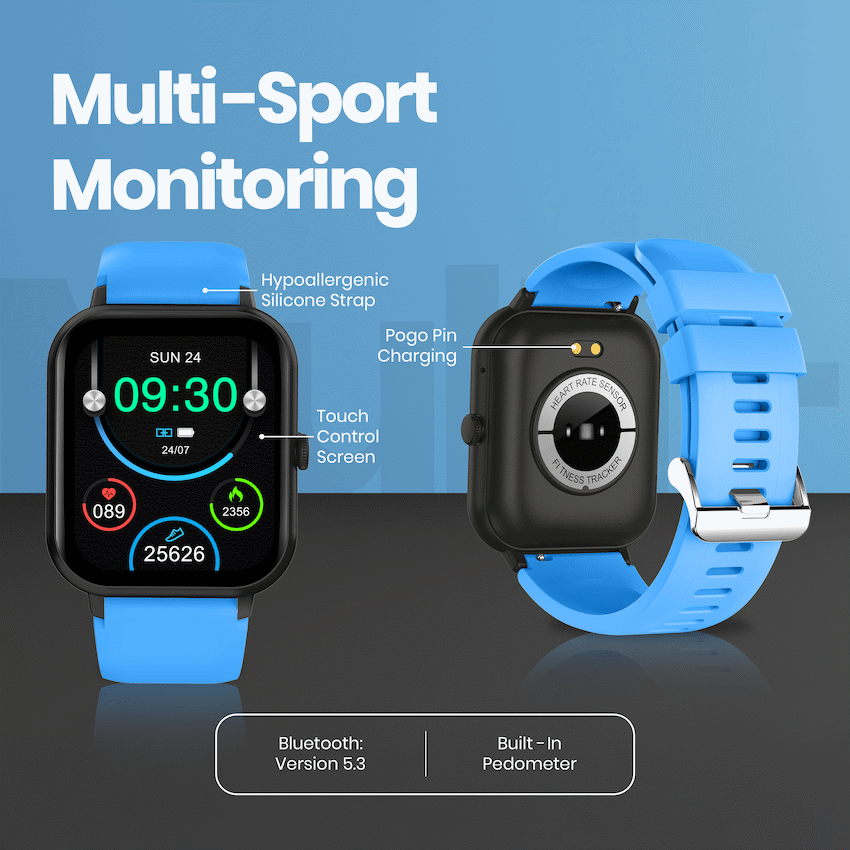 Volkano Chroma Series Smartwatch with Blue Strap | VK-5088-BL