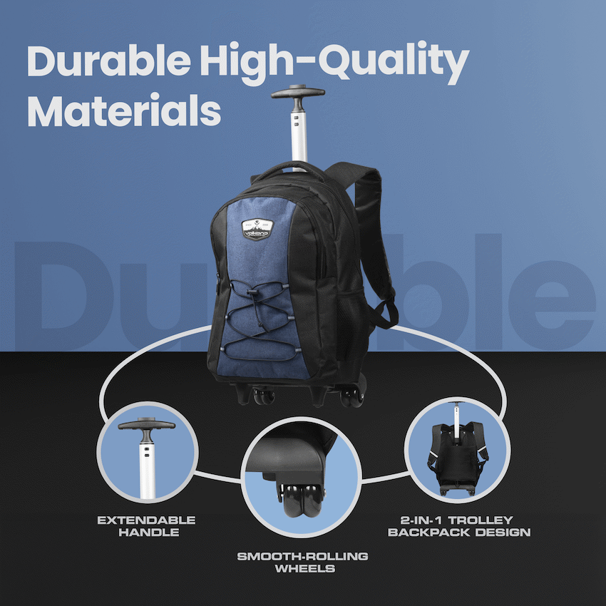 Volkano Winner Trolley Backpack 22L Navy | VK-9150-NV