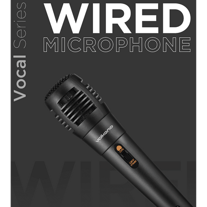 Volkano Vocal Series ABS Wired Microphone - Black | VK-30027-BK