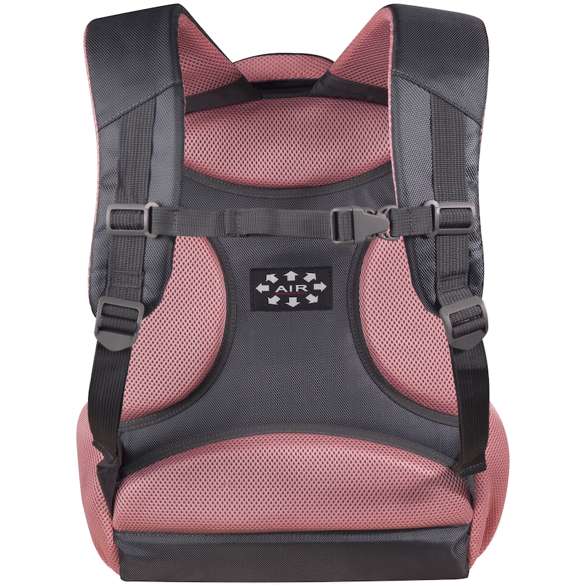 Volkano Orthopaedic Backpack 27L - Dark Grey/Pink | VK-7093-DGRPK