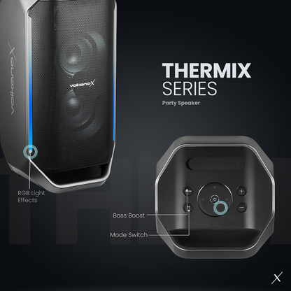 VolkanoX Thermix Series Party Speaker | VKX-3907-D65-BK