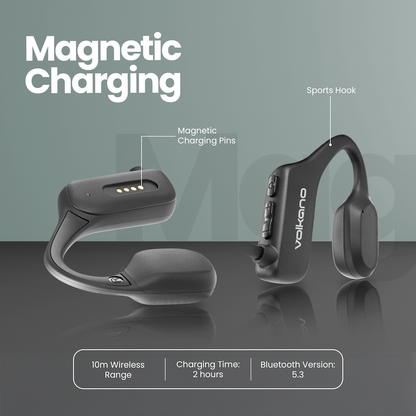 Volkano Pace Series Open-ear Bone Conduction Headphone | VK-1201-BK