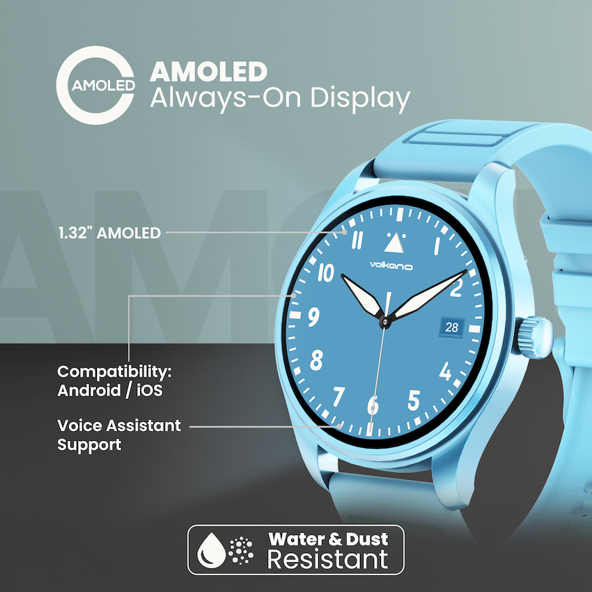 Volkano Eon Series Smartwatch - Light Blue | VK-5110-BL