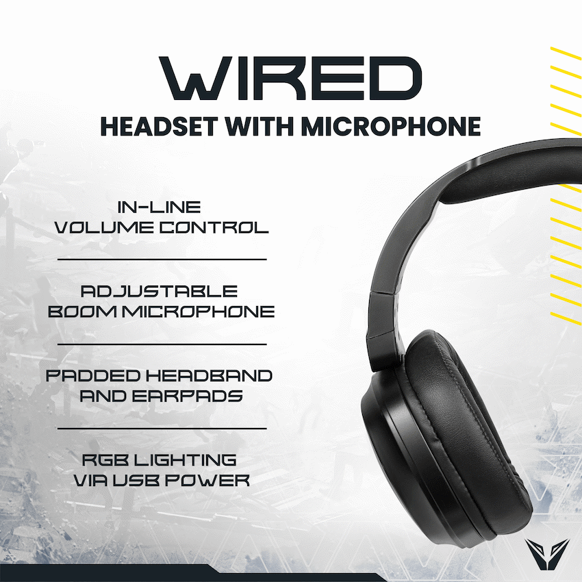 VX Gaming Thunder series Gaming Headset RGB | VX-242-BK