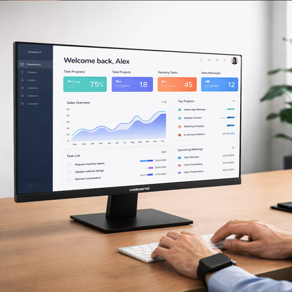 Volkano 27-inch Full HD IPS Monitor with HDMI/VGA, 100 Hz | VK-5603-BK
