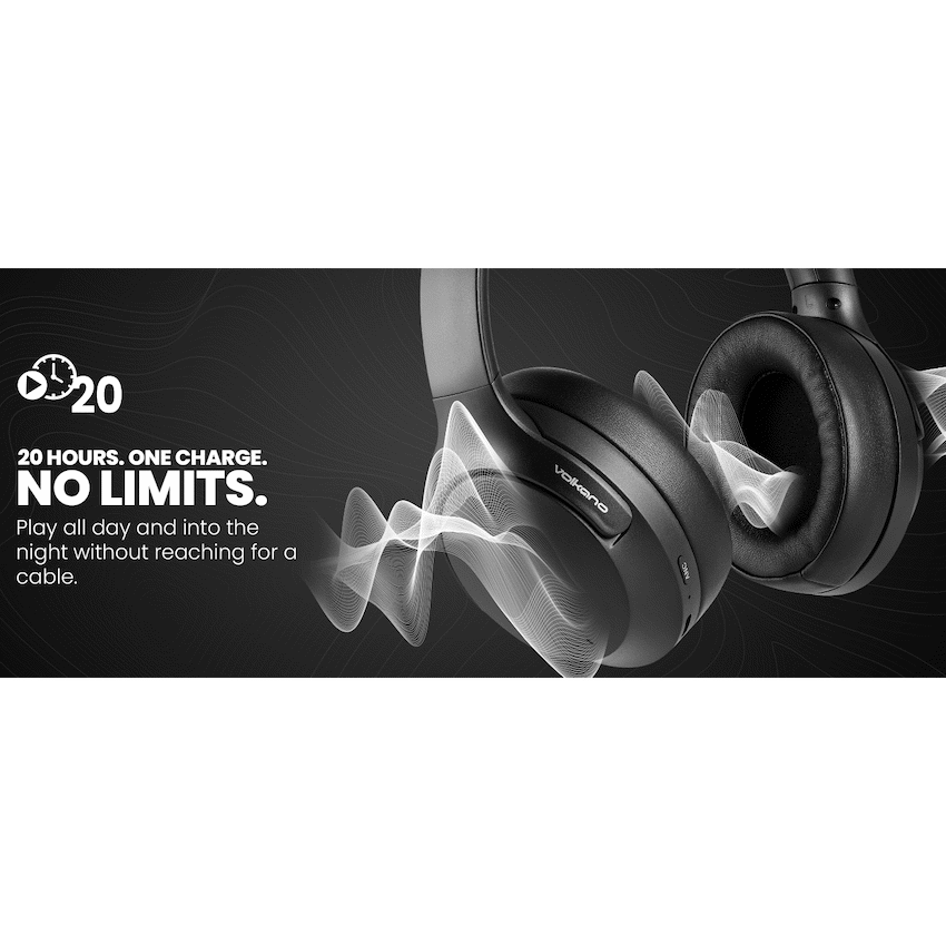 Volkano Odyssey ANC Bluetooth Wireless Headphone - Black | VK-2103-BK