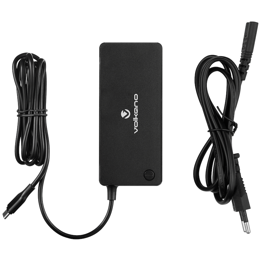 Volkano Brio Plus Series USB-C 65w Laptop Charger | VK-8052-BK