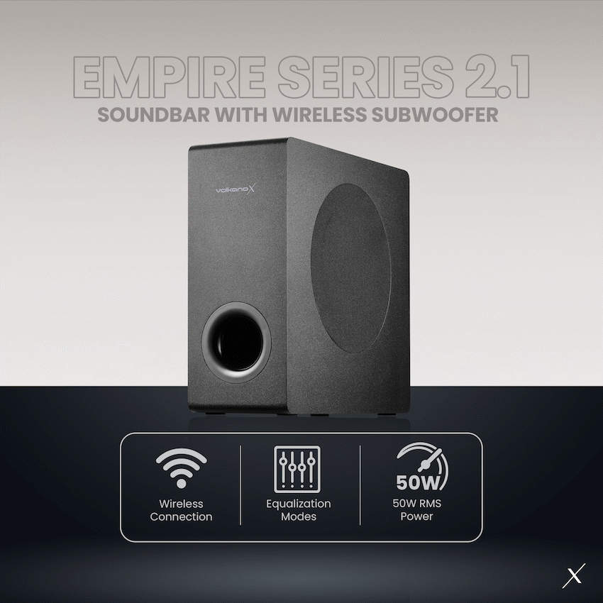 VolkanoX Empire 2.1 Soundbar with Wireless Sub-Woofer | VXN-200-BK[V2]