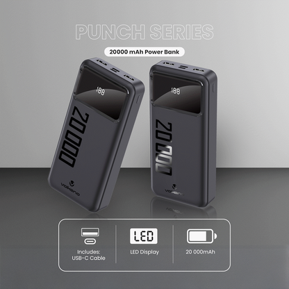 Volkano Punch Series 20000mah Power Bank | VK-9022-BK