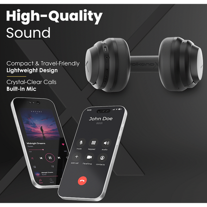 VolkanoX Halo ANC Bluetooth Headphone - Black | VKX-2009-BK