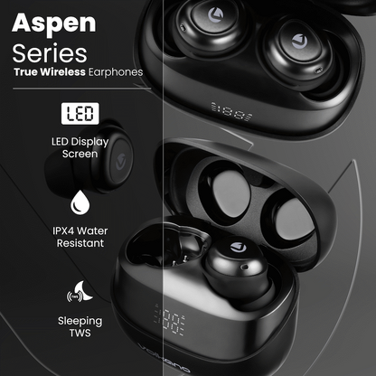 Volkano Aspen True Wireless Earphones - Black | VK-1160-BK