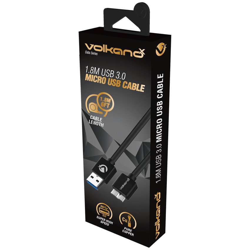 VolkanoX Data Series USB3.0 Micro USB Cable 1.8m | VK-20202-BK