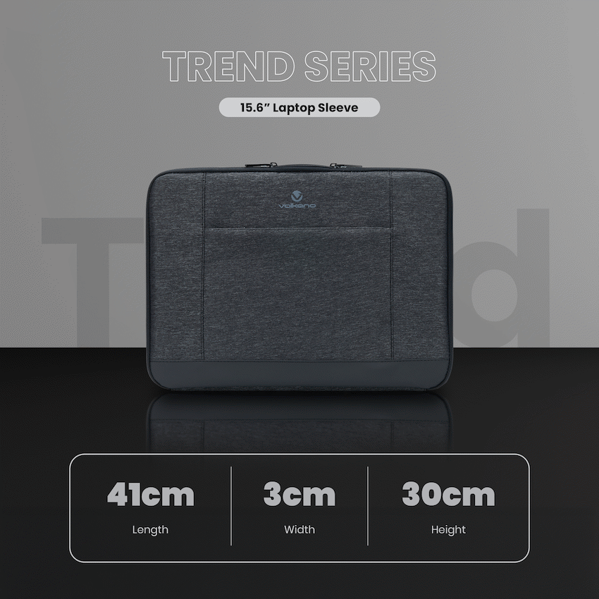 Volkano Trend Series 15.6" Laptop Sleeve - Grey | VK-9114-GR15.6