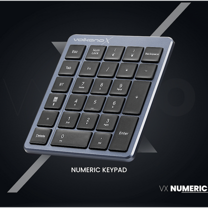 Volkano X Numeric Series Keypad With Scissor keys - Black | VKX-223-BK