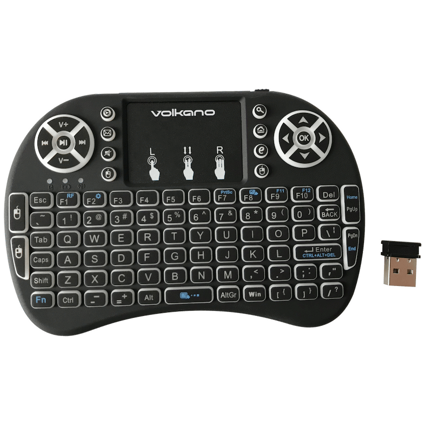 Volkano Control Series Smart TV Remote Control Keyboard and Trackpad | VK-20038-BK