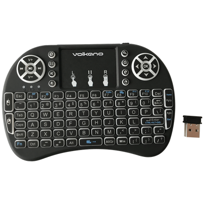 Volkano Control Series Smart TV Remote Control Keyboard and Trackpad | VK-20038-BK