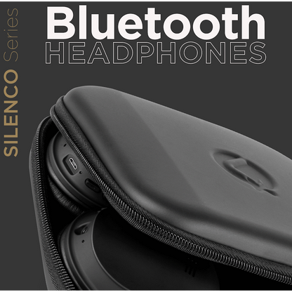 VolkanoX Silenco Series Active Noise-Cancelling Bluetooth Headphones - Black | VK-2003-BK