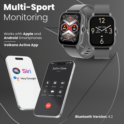 Volkano Active Tech Serene series Watch with heart rate monitor - Black | VK-5072-BK[V2]