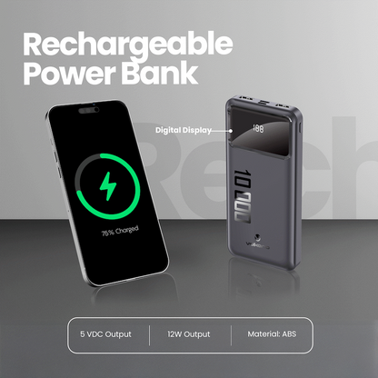 Volkano Punch Series 10000mah Power Bank | VK-9021-BK