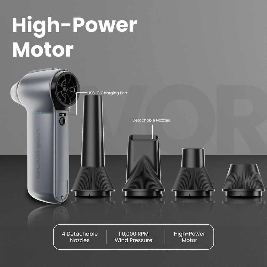 Volkano Vortex Series Portable Extreme Max Turbo Fan - Gun Metal | VK-6102-GM
