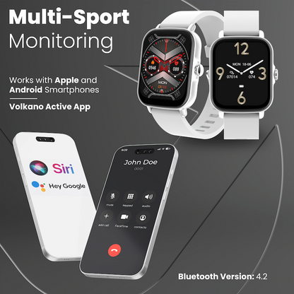 Volkano Active Tech Serene series Watch with heart rate monitor - Silver | VK-5072-SL[V2]
