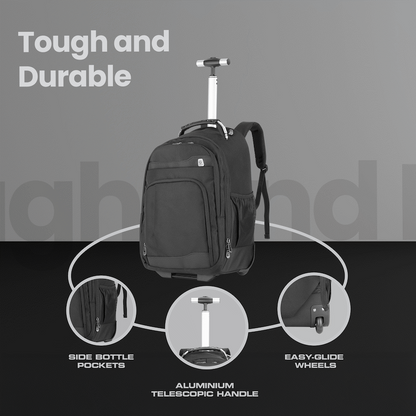 Volkano Lincoln 15.6" Laptop Trolley Backpack - Black | VK-7150-BK