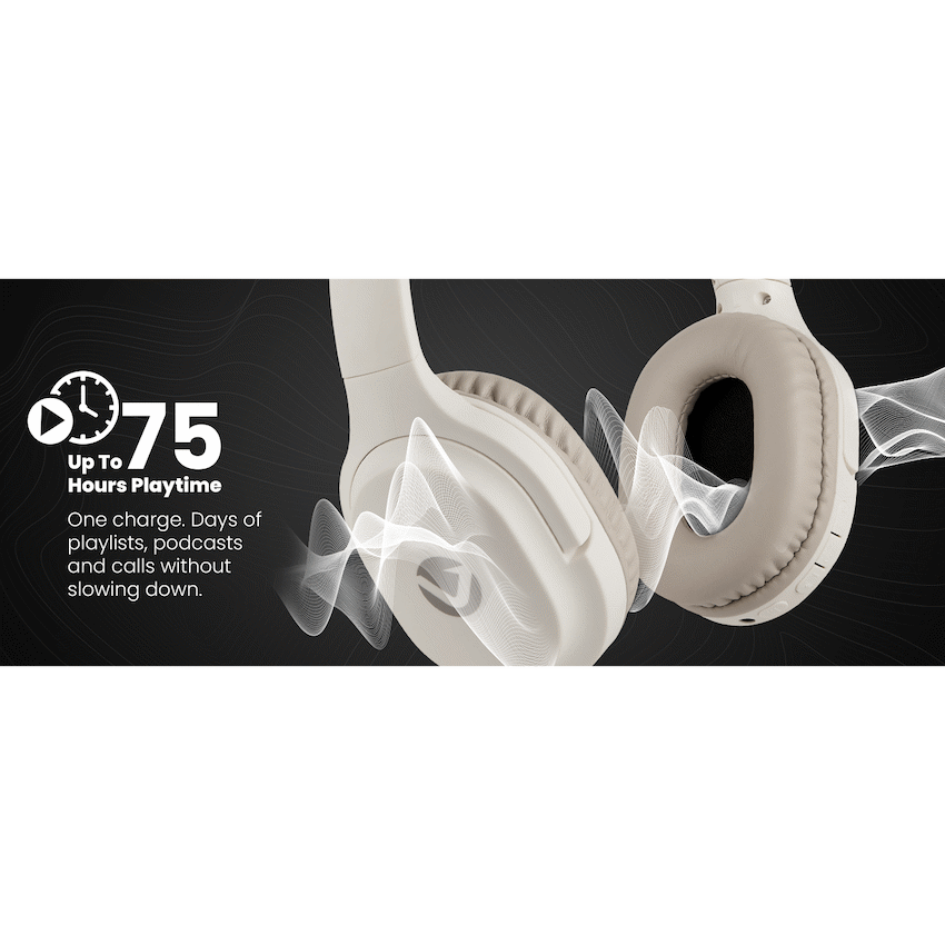Volkano Pebble Series Bluetooth Headphones - Khaki | VK-2023-KH