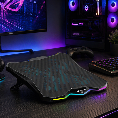 VX Gaming Boreas Series 5-Fan 17" Notebook Cooling Stand | VX-208-BK