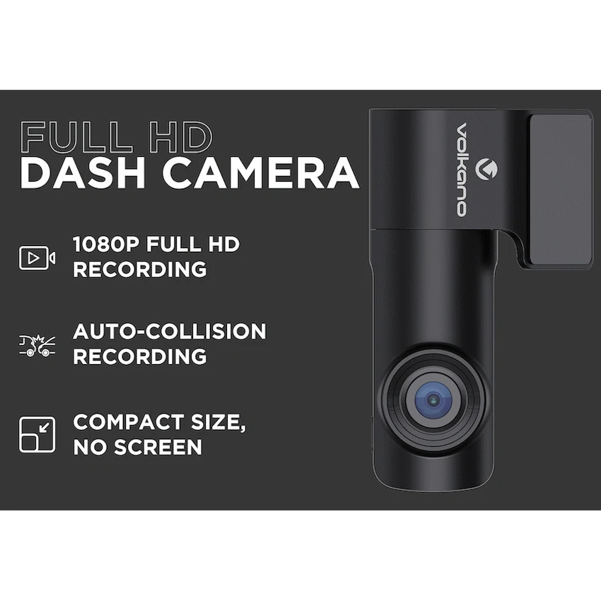 Volkano Vigilance Series FHD Dash Camera - Black | VK-10022-BK