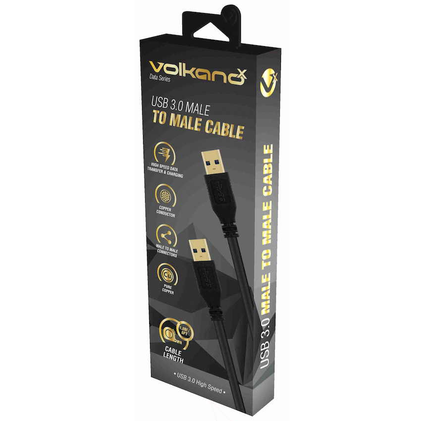 VolkanoX Data Series USB 3.0 A to A Cable 1.8m | VK-20189-BK