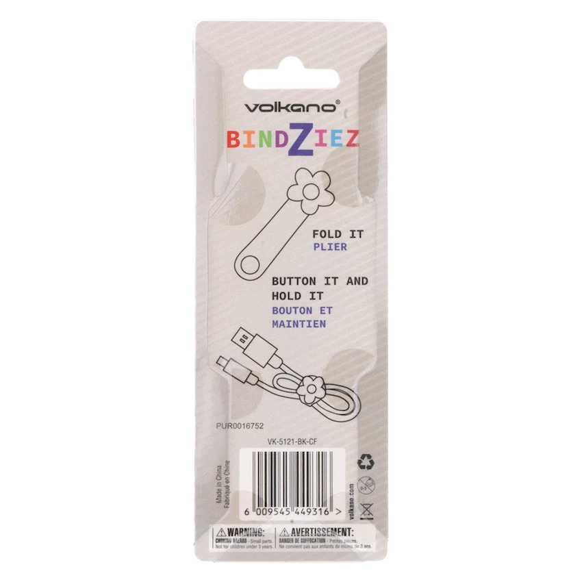 Volkano Bindziez Series Cable Organizers | VK-5121-BK-CF