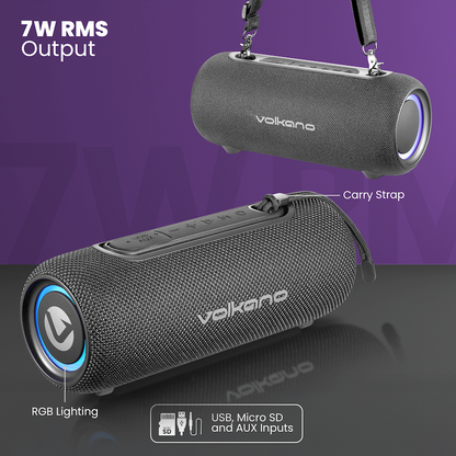 Volkano Mini Mamba 2.0 Series Bluetooth Speaker - Black | VK-3138-BK