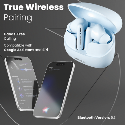 Volkano Jupiter Series TWS Earphones - Pastel Blue | VK-1158-PB