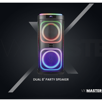 VolkanoX Master Series Dual 8" Party Speaker | VKX-3901-D8-BK