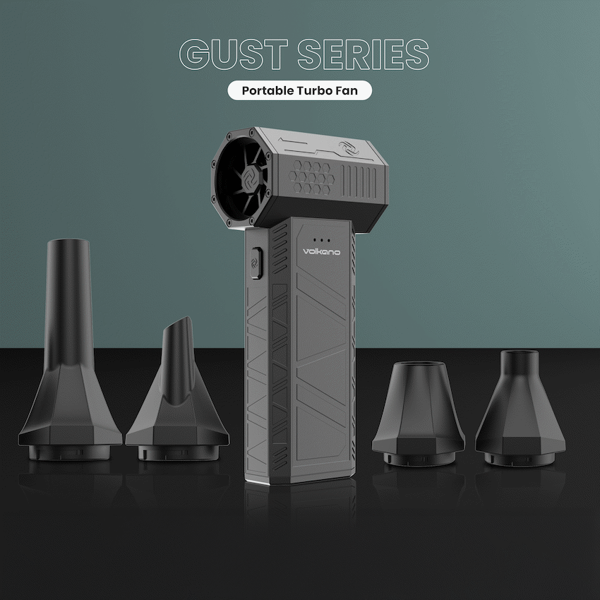 Volkano Gust Series Portable Turbo Fan - Black | VK-6101-BK