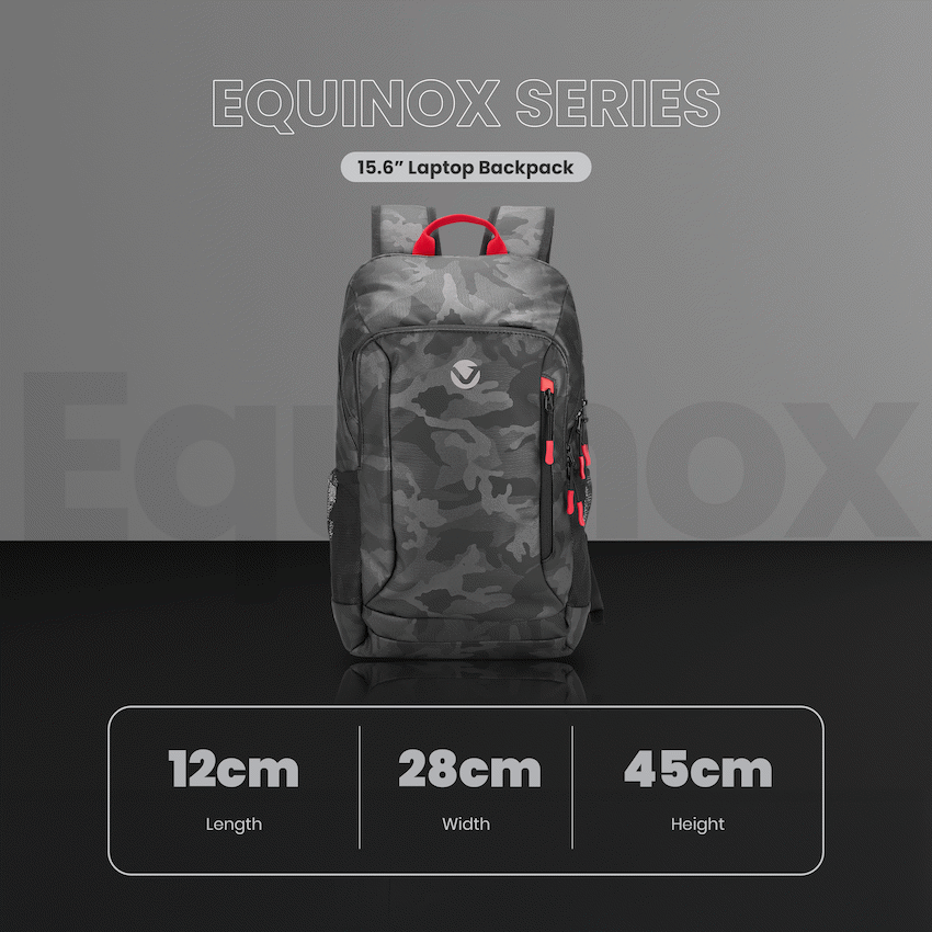 Volkano Equinox 15.6" Laptop Backpack - Black | VK-9135-BK