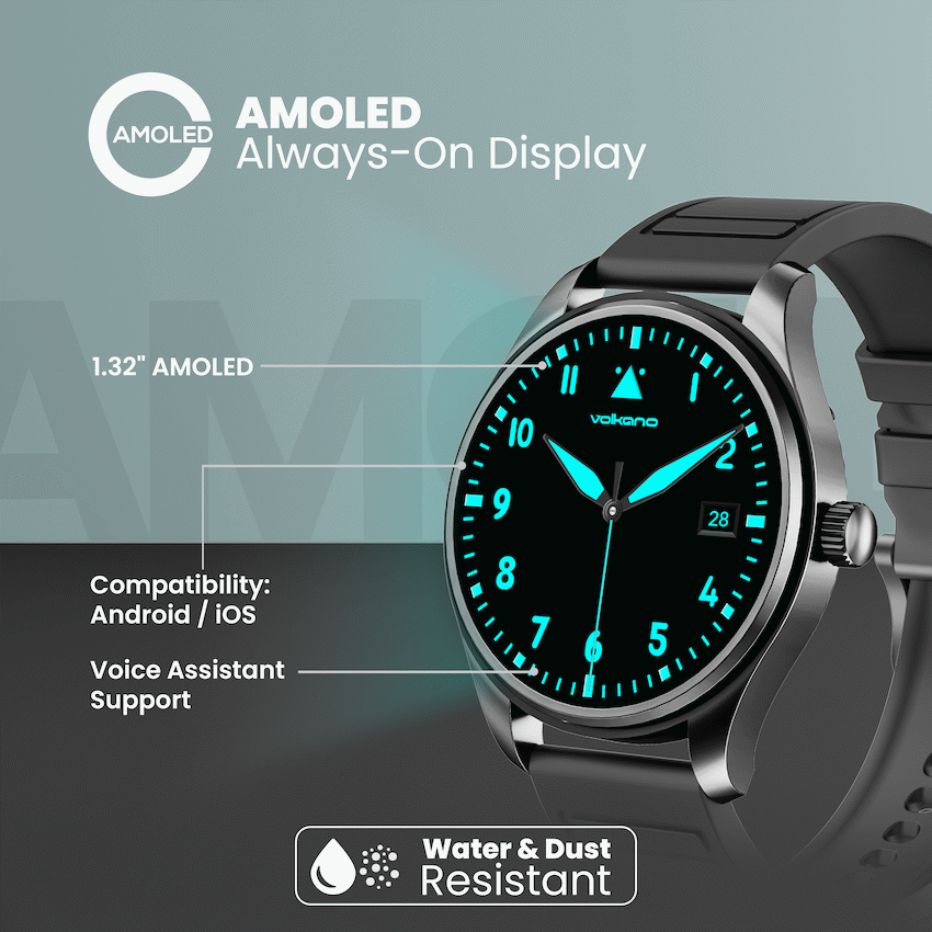 Volkano Eon Series Smartwatch - Black | VK-5110-BLK