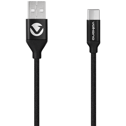Volkano Weave Series Braided USB A to Type-C Cable 1.2m 60w - Black | VK-20110-BK