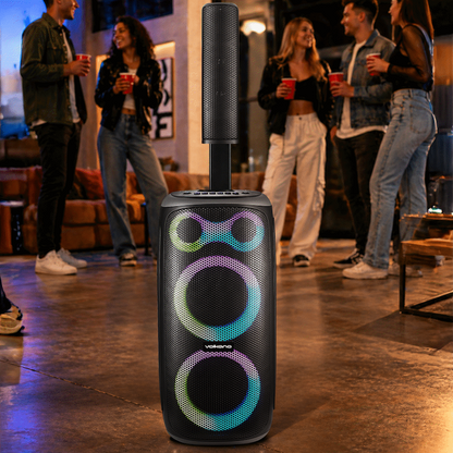 Volkano Vegas Series Dual 6.5" Tower Speaker | VK-3903-D65-BK