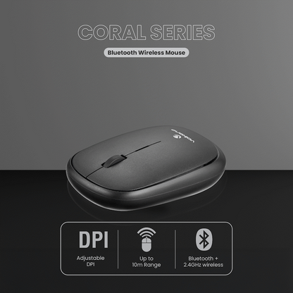Volkano Coral series Bluetooth Wireless Mouse - Black | VK-20303-BK