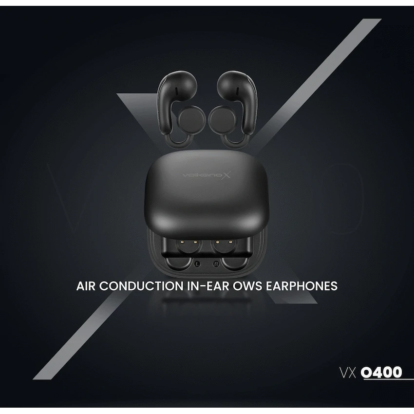 VolkanoX O400 Air Conduction In-Ear OWS Earphones - Black | VXO-400-BK