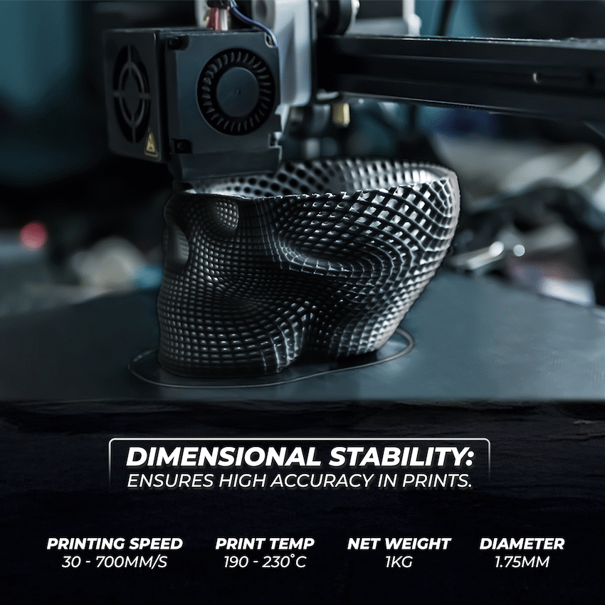 Creality 1.75mm Hyper Series PLA RFID Filament - Black 1Kg | 3301010406