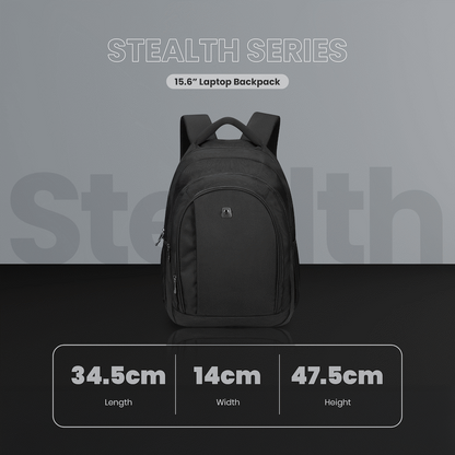 Volkano Stealth 15.6" Laptop Backpack - Black | VK-7004-BK