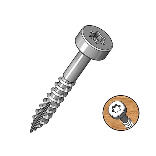 Milescraft 1" Pocket Screws Pan-Head Coarse (T20) - 1000Pcs | 5211