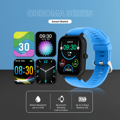 Volkano Chroma Series Smartwatch with Blue Strap | VK-5088-BL