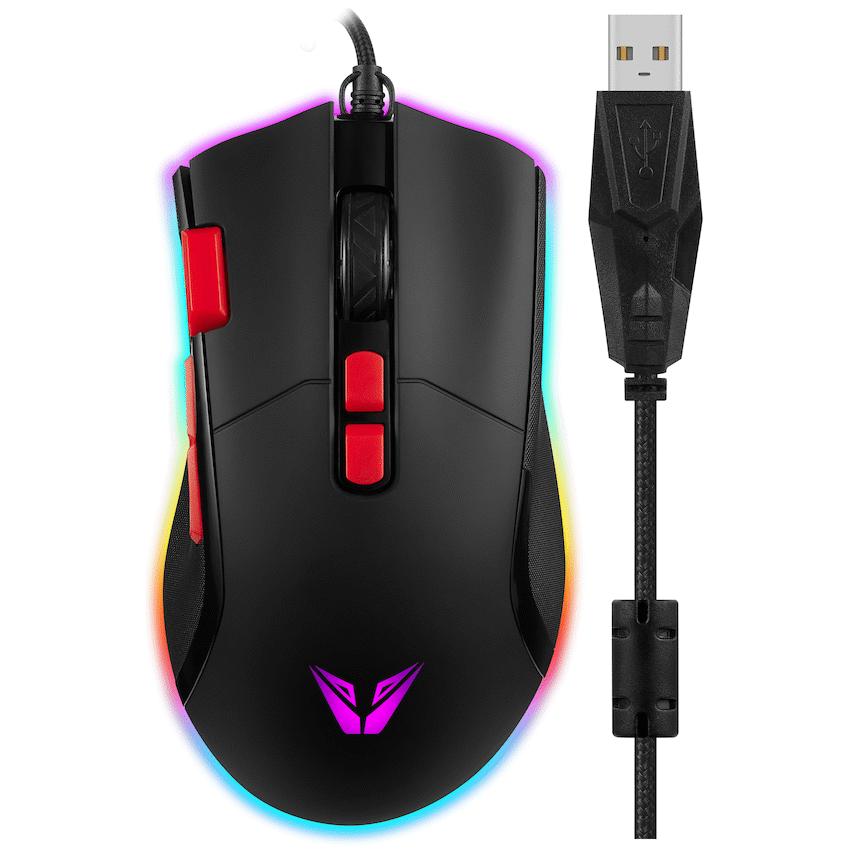 VX Gaming Morpheus Series Wired RGB Mouse with Braided Cable | VX-160-BK