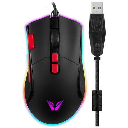VX Gaming Morpheus Series Wired RGB Mouse with Braided Cable | VX-160-BK