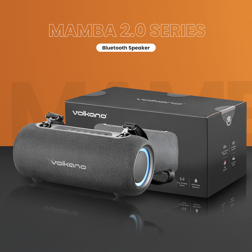 Volkano Mamba 2.0 Series Bluetooth Speaker - Black | VK-3137-BK
