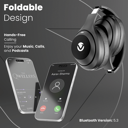 Volkano SoundSweeper Series Active Noise Cancelling bluetooth Headphones - Black | VK-2027-BK